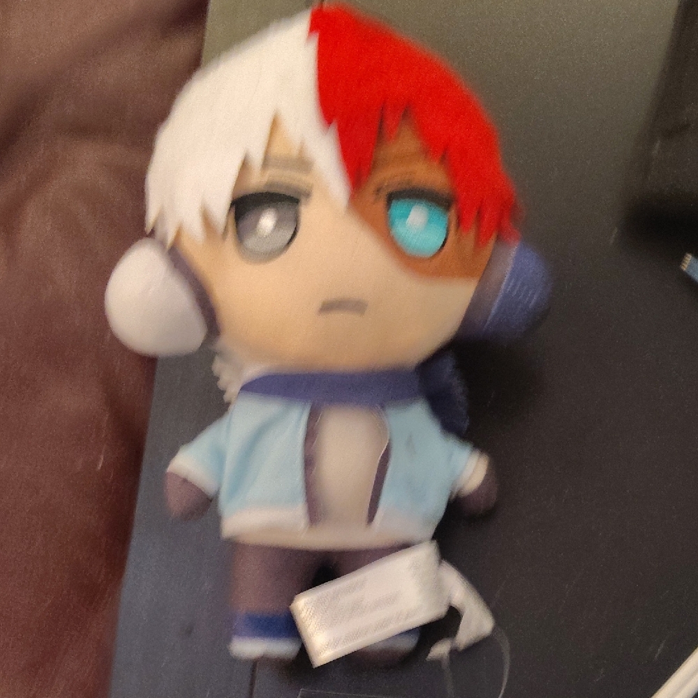 Anime Plush Doll with Red and Blue Details